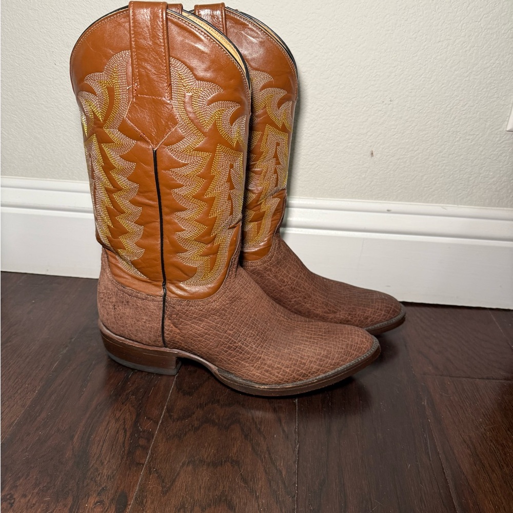 Men Western Leather Cowboy Boots